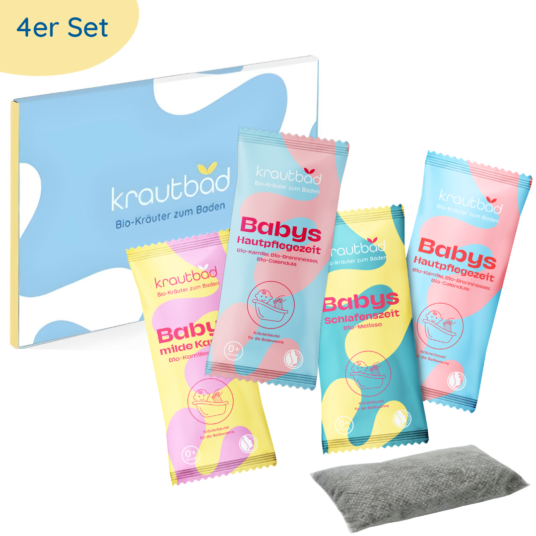 4er-Set - Kräuter zum Baden für Babys & Kinder