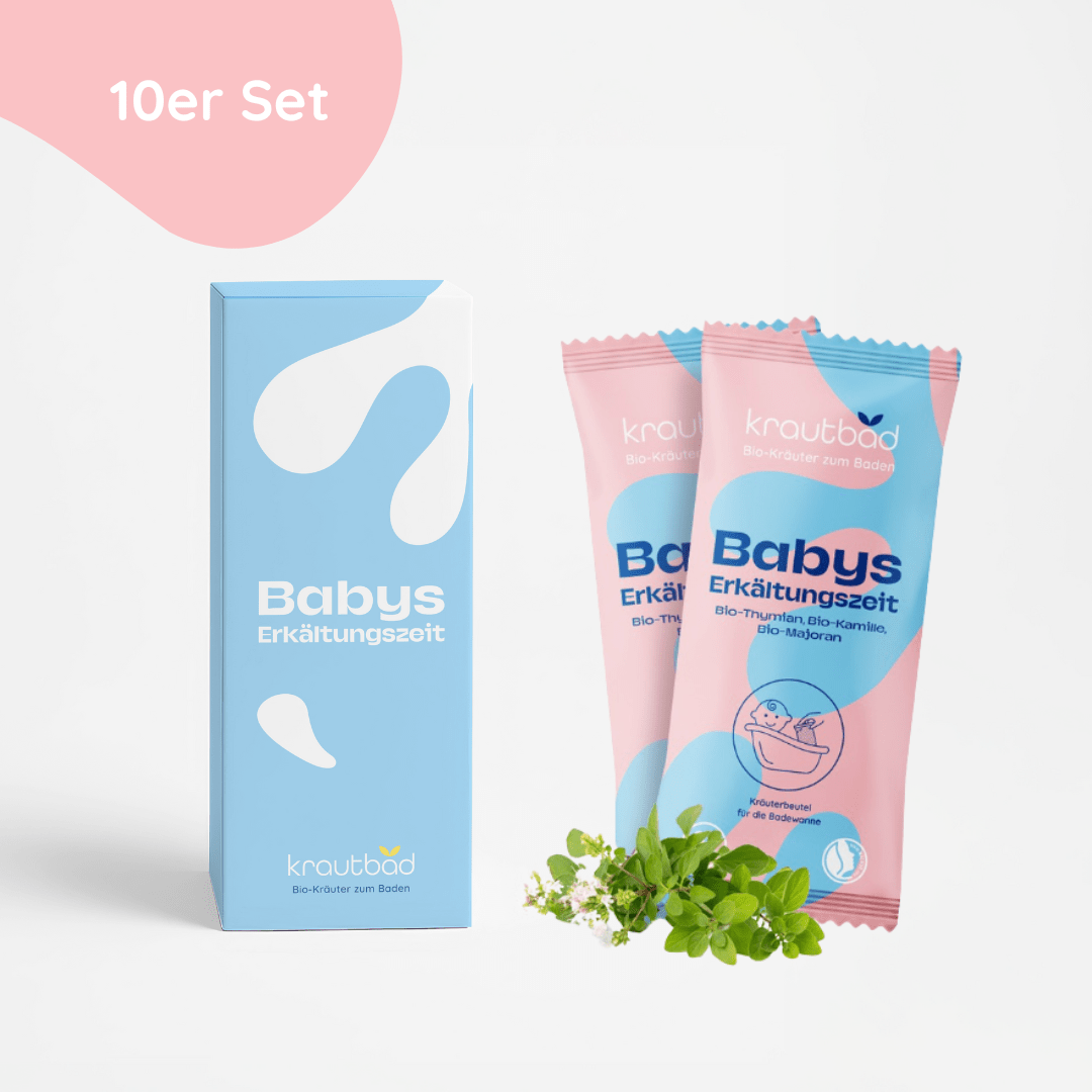 10er Set - Badezusätze mit Bio-Thymian, Bio-Majoran, Bio-Kamille