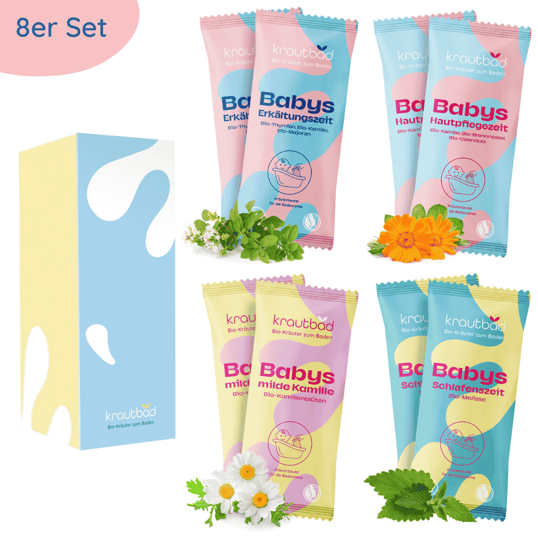 8er-Set - Kräuter zum Baden für Babys & Kinder